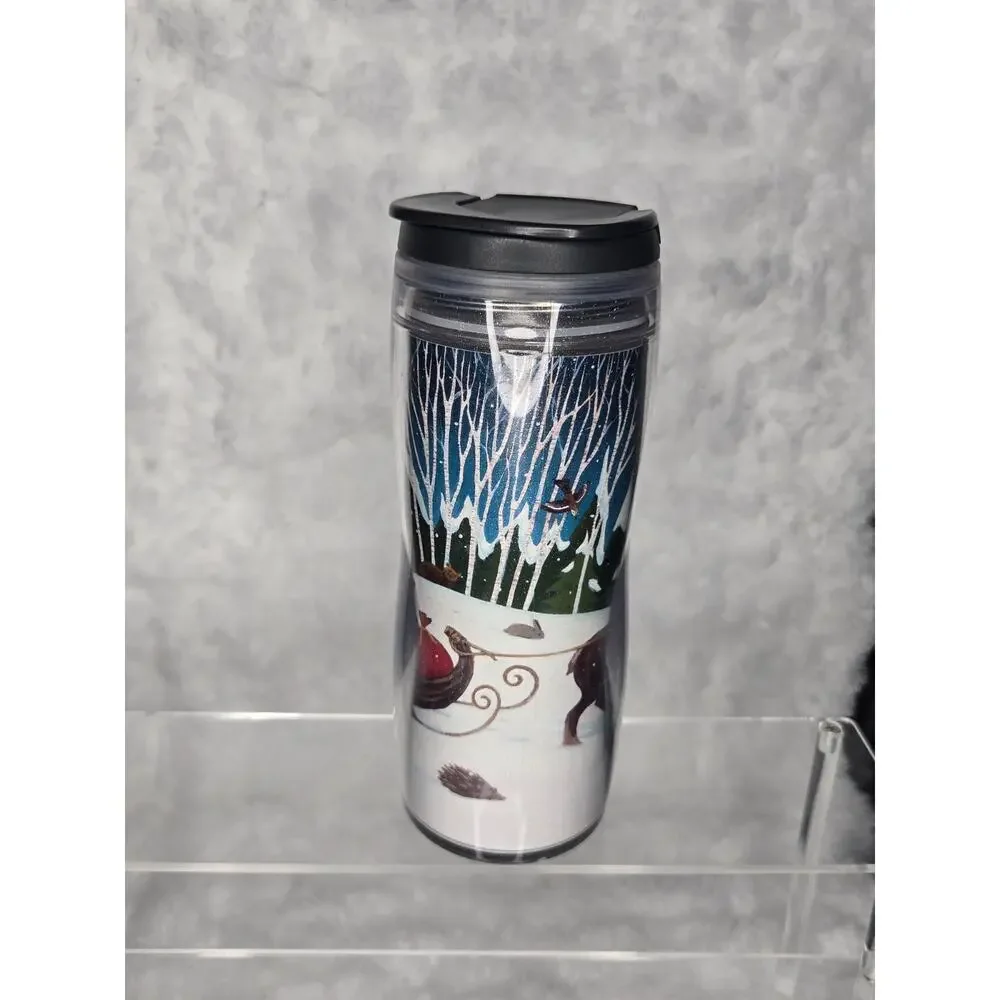 Starbucks 2008 Christmas Holiday Travel Mug Tumbler Coffee Cup With Lid
